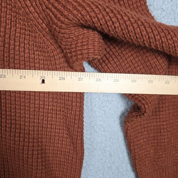 Express Sweater Mens Size 2XL Brown Oversized Heavyweight Waffle Knit Hooded NWT - Picture 7 of 10